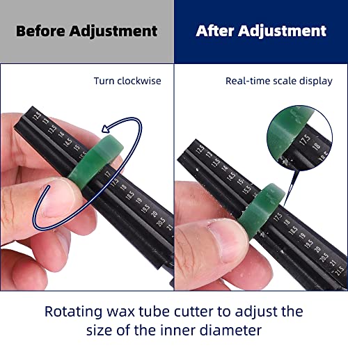 Wax Ring Sizer Ring Wax Tube Carving Jewelry Wax Ring Blade Enlarging Wax Tube Holes Ring Casting Molds Sculpting