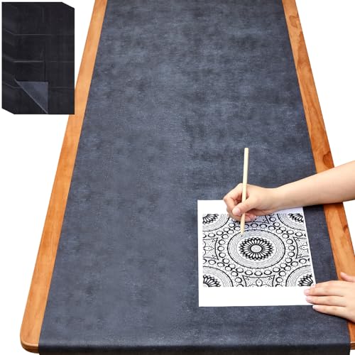 Dinifee 5 Sheets Large Carbon Paper for Tracing 20.3 x 47 Inch Graphite Transfer Paper Waxed Carbon Transfer Sheet for Wood, Canvas, Woodworking Patterns, Fabric, Sketch Drawing, Black - size: 20.3 x 47 Inch