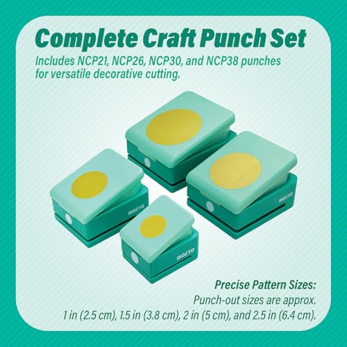 Creative Effort-Saving Kids' Educational Circle Shaped Paper Puncher -Various Sizes, Kid-Safe for Art Projects & Home Decoration - size: NCP-ZH-C