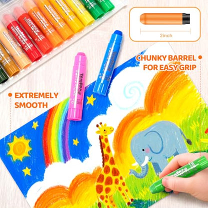 Tempera Paint Sticks, 36 Color Washable Solid Paint Sticks for Kids Toddler | Painting Art Supplies for Classroom School Students & Home, Non-Toxic, Quick Drying, Back to School Supplies Bulk
