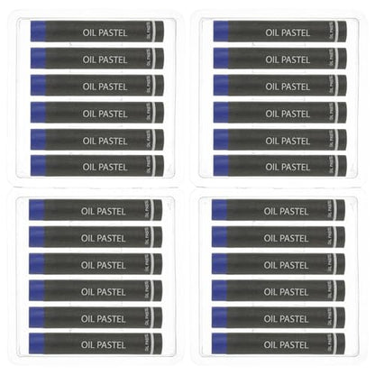 PATIKIL Dark Blue Oil Pastels, 24Pcs Soft Oil Crayons Creamy Pastels Stick Art Supplies for Art Painting Drawing Blending Graffiti for Drawing Beginners Artists - color: Dark Blue