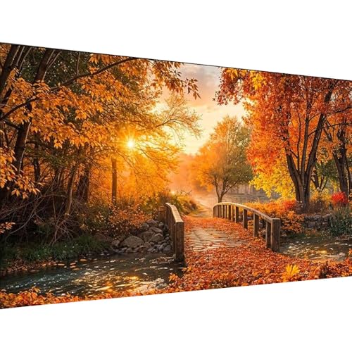 Large forest Diamond Art Kits for Adults Tree- 5D Sunset Diamond Painting Kits for Adults, DIY Forest Full Drill Extra Large Lake Diamond Art Painting, Gem Art Kits for Home Wall Decor 15.7x27.5inch - color: 25-56 Landscape