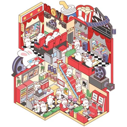 SSNLNBF DIY 3D House Sticker Book Reusable Craft Kit - style: sty-05