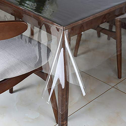Walrus Clear Vinyl Tablecloth Protector Waterproof/Oil-Proof Rectangle Plastic Transparent Sheet Table Cover 54X120 Inch - size: 54" x 120" (Rectangular)