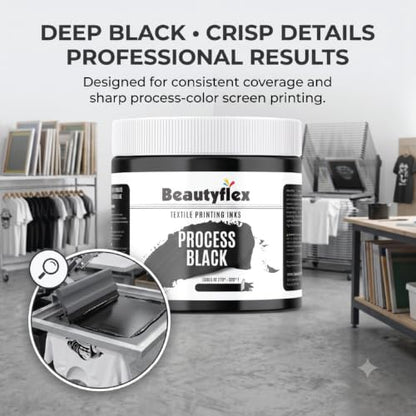 Process Black Screen Printing Ink 32oz Quart, Plastisol Ink - color: Process Black, size: 32 fl oz