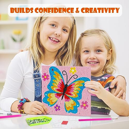 Labeol Diamond Art Kits for Kids Crafts for Girls Ages 6-8-10-12 Easy to DIY Creative Diamond Art Sticker Craft by Numbers Kits for Kids and Adult Beginners (4 Pack Dream) - style: 4 pack Dream