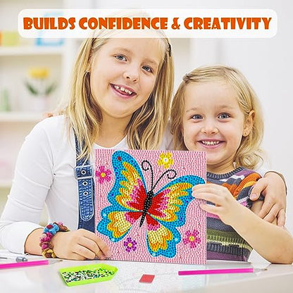 Labeol Diamond Art Kits for Kids Crafts for Girls Ages 6-8-10-12 Easy to DIY Creative Diamond Art Sticker Craft by Numbers Kits for Kids and Adult Beginners (4 Pack Dream) - style: 4 pack Dream