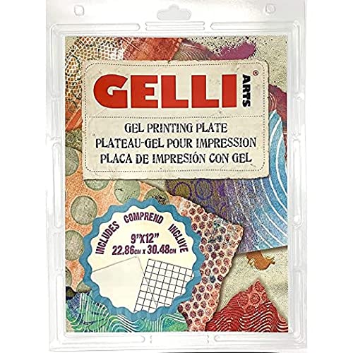 Gelli Arts Gel Printing Plate - 9" X 12" Reusable Gel Printing Plate, Printmaking Supplies, Monoprinting at Home, Arts and Crafts - size: 9" x 12"