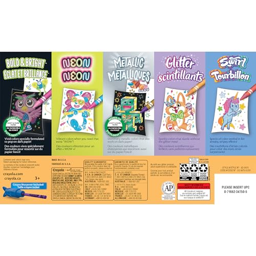 Crayola Special Effects Bulk Crayon Set (5 Pack), 24 Crayons for Kids, Coloring Supplies for Arts & Crafts, Glitter, Pastel, Bold & Bright, Neon, Metallic [Amazon Exclusive]