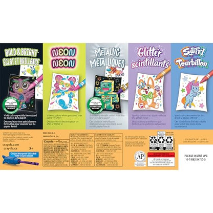 Crayola Special Effects Bulk Crayon Set (5 Pack), 24 Crayons for Kids, Coloring Supplies for Arts & Crafts, Glitter, Pastel, Bold & Bright, Neon, Metallic [Amazon Exclusive]