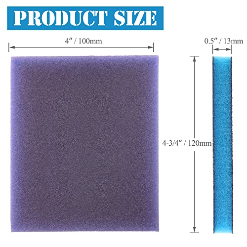 8Pcs 150 Grit Sanding Sponge, Jamiikury Fine Sanding Blocks Washable and Reusable, Wet Dry Sandpaper Sponge for Wood Metal FurniturePaint and Drywall - size: 150 Grits