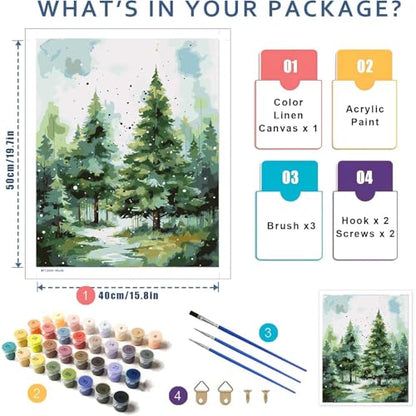 niurenmaoyi Landscape Paint by Numbers Kit for Adult Beginner,16X20in - color: Adults' Paint-By-Number Kits-0521-06