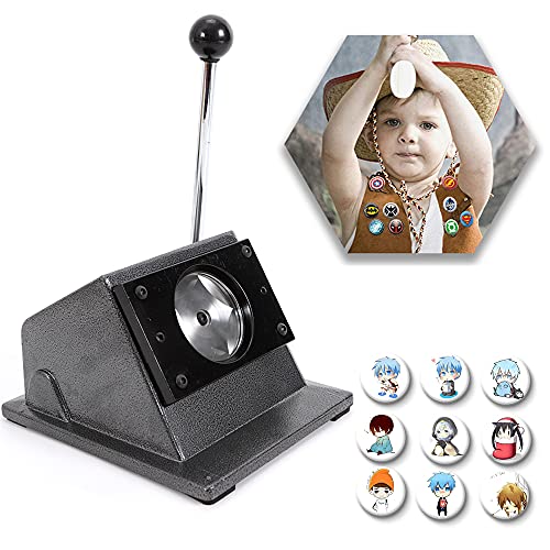 2.28 inch Button Paper Cutter, Graphic Punch Die Cutter Circle Punch Manual Circle Cutter Tool Paper Badge Maker Machine for The Production of Personalized Badges Medals Other Round Signs