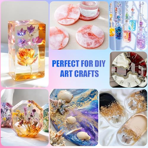 Epoxy Resin 32OZ Crystal Clear Epoxy Resin Kit for Art Crafts | Bubble Free Self Leveling Mix 1:1 Resin for Art Resin Casting Resin DIY Art Crafts - color: 32 OZ