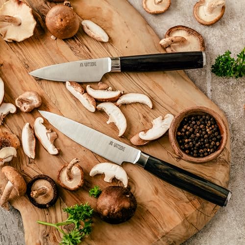 Yatoshi 15 Piece Knife Block Set - Pro Kitchen Knife Set Ultra Sharp High Carbon Stainless Steel with Ergonomic Handle, New - color: Acacia, size: 15-Piece
