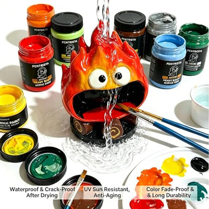 Professional Heavy Body Acrylic Paint Set, 24 Colors 220ml/7.44oz - color: 24 colours