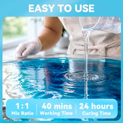 LET'S RESIN Epoxy Resin Kit,1 Gallon Bubble Free & Crystal Clear Resin - size: Large