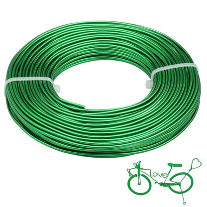 12 Gauge Aluminum Wire 100FT, 2mm Bendable Metal Anodized Aluminum Wire for Sculpting Jewelry Making Crafts Wreath Beading Floral(Grass Green) - color: Grass Green