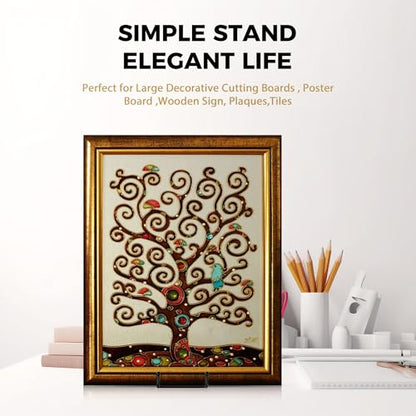 TR-LIFE 16 Inch Heavy Duty Plate Stand (4 Pack) - Metal Display Easel for Large Plates, Picture Frames, Signs, Posters, and Decorative Platters - size: 16 Inch