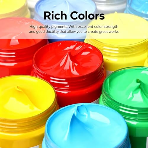 Professional Heavy Body Acrylic Paint Set, 24 Colors 220ml/7.44oz - color: 24 colours
