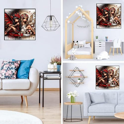 Zythron Diamond Art Kits for Adults,Angels and Demons Diamond Painting Kits - color: Angels