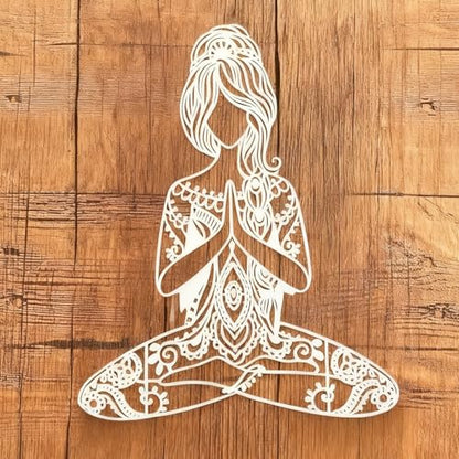 TIAMECH A4 Reusable Yoga Girl Stencil for Painting - style: Yoga Girl