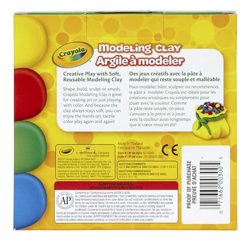 Crayola Modeling Clay, 4 Classic Colors (16 oz), Art and School Supplies for Kids, Gifts for Boys & Girls