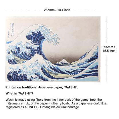 JAPAN MUSEUM, Katsushika Hokusai, Fine Wind Clear Weather Red Fuji | Japanese Fine Art | Ukiyo-e Artwork | Genuine Hand-printed Woodblock Print | Japanese Washi Paper 390mm x 260mm with Picture Frame A1 (hokusai-kanagawa) - color: hokusai-kanagawa