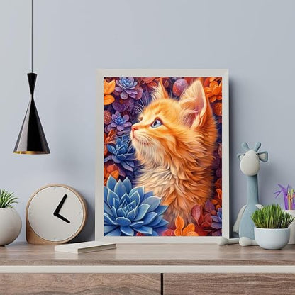 Arttoplus Cat Paint by Numbers Kit for Adults Beginner 16x20 inch - color: MT22586-US