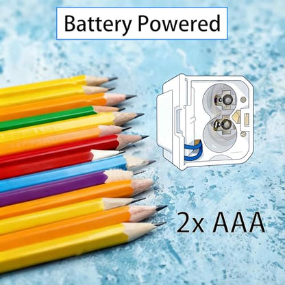 Battery Powered Electric Pencil Sharpener for No.2/Colored Pencils 6-8mm