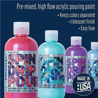 FolkArt Drizzle Tidal Wave Flash Pre-Mixed Fluid Acrylic Pouring Paint, 9 fl oz Premium Paint Perfect for Indoor & Outdoor Arts and Crafts Projects, 51085