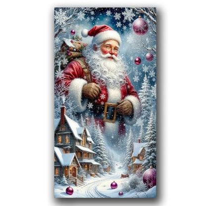 Santa Claus Diamond Painting Kit,Christmas Diamond Art kits for Adults | Christmas DIY Craft Kit,Beginner Diamond Art,Diamond Dots,Gem Painting,Diamond Mosaic kits,Large Size 15.7x27.5inch - color: AM8002