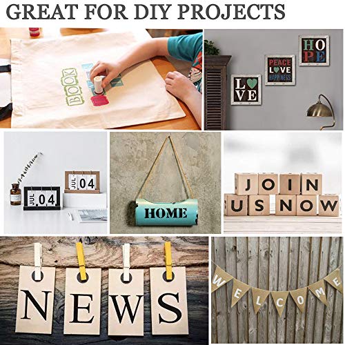 5 Inch Letter Stencils Kit, Alphabet Art Craft Stencils, Reusable Plastic Letters and Numbers Stencil Set for Wood, Wall, Fabric, Rock, Signage and Christmas DIY Art Projects (White, 36 Pcs) - size: Font Sizes:5 Inch