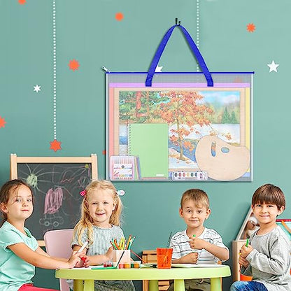 2 Pack Bulletin Board Poster Storage Bag, Art Portfolio Bag, Portfolio Folder for Artwork, Artwork Storage Case for Poster, Bulletin Board, Scrapbook, Keepsake and Teaching Materials (26'' x 20'')