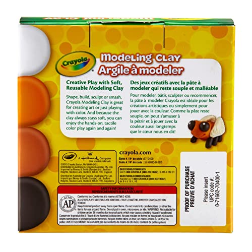 Crayola Modeling Clay, Non Drying, Assorted Colors, 1lb