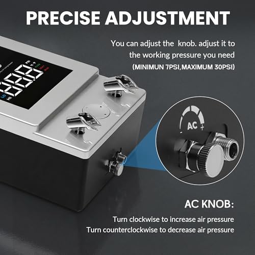 Colima Airbrush Compressor, Air Compressor with 0.5–30 PSI Air Control - color: Airbrush Compressor
