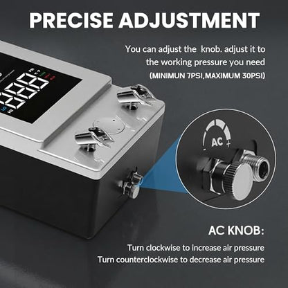 Colima Airbrush Compressor, Air Compressor with 0.5–30 PSI Air Control - color: Airbrush Compressor
