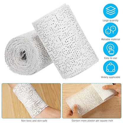 Preboun 50 Pack Plaster Cloth Gauze Bulk for Craft Art, 4 Inch x 180 Inch | Ideal Paper Mache Belly Casting Mask Making, Plaster Strips School Classroom Back to School Art Projects - size: 4 Inch X 180 Inch