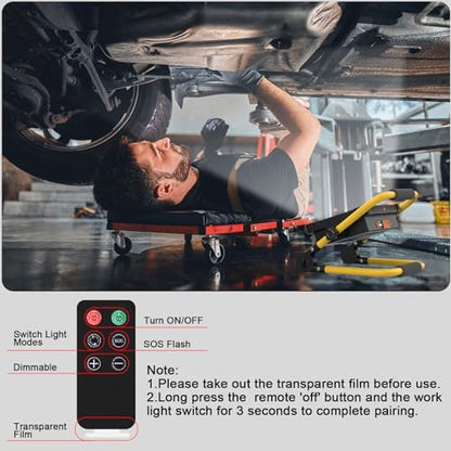 ERAY Rechargeable Work Light with Remote Control and Stand,15000mAh Battery 10000LM Worklight, Portable Solar Camping Lights, IP66 4 Lighting Modes Work Lights for Outdoor Emergency Car Repairing - size: 15000mAh