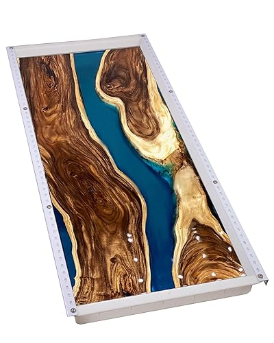 Kalinta Epoxy Mold with Divider Adjustable- 47x19.5x3in No-Seal Resin Plastic Mold Integrated Clamping System - Perfect for Beginners & Experienced Artists - Ideal for Creative Resin Art Projects - size: 47"x19.5"x3"