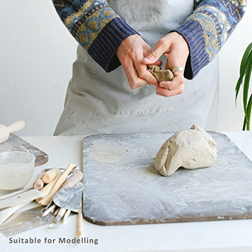Air Dry Clay 10 LBs with 42 Pcs Set Pottery Clay Tools Set for Hand Modeling and Throwing, Non-Toxic (Gray & Kit) - color: Gray & Kit