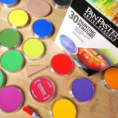 PanPastel Artist Pastels by Golden, Painting Set, 30 Colors | Artist grade soft pastels in a unique pan format for smooth blending, easy uniform coverage, and low dust.