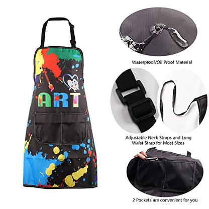 MBMSO Painting Artist Apron with Pockets Artist Painter Gifts Art Lover Gift for Art Teacher Student Painter Apron Waterproof - color: Love Art Apron-black
