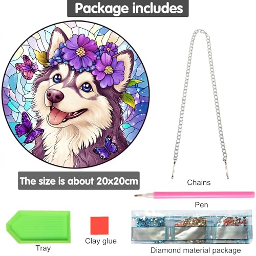 Bimkole Smiling Dog Hanging Diamond Pearl Art Kits for Adults Pendant C35 - color: Hanging-Smiling Dog