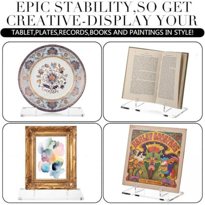 Jetec Acrylic Book Stand Clear Easel Stand for Display, 13 x 7 x 14 Inch - size: 13 x 7 x 14 Inch