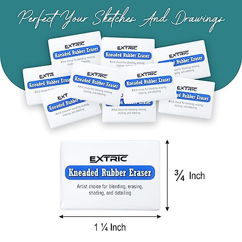 Kneaded Erasers for Artists, Erasers Medium Size, Kneaded Art Eraser 4 Pack Great for Sketching, Drawing and Shading