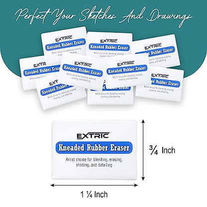 Kneaded Erasers for Artists, Erasers Medium Size, Kneaded Art Eraser 4 Pack Great for Sketching, Drawing and Shading