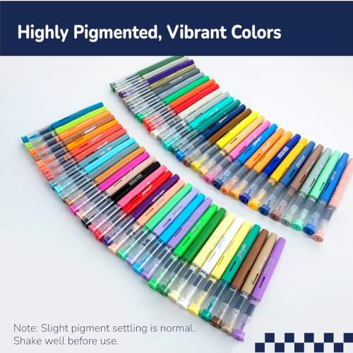 Artkey Acrylic Paint Markers 60 Colors, Direct-Liquid Acrylic Paint Pens with Automatic Ink Control, Flexible Brush Tip Acrylic Markers Set for Rock Painting, Wood, Canvas, Glass, Ceramic, DIY Crafts - color: 60 Colors