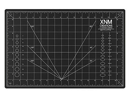 XNM Premium Self Healing Cutting Mat - 12 Inches by 18 inches - A3, 3 Layer Quality PVC Construction - Dual Sided, Imperial and Metric Grid Lines - Perfect for Cutting, Sewing, and Crafts - size: 18"L x 12"W