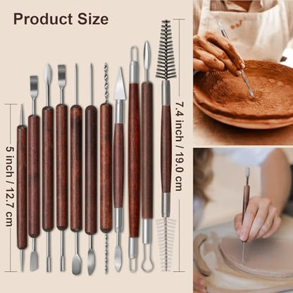 Amrules 31 Pcs Polymer Clay Sculpting Tools Kit for Adults, Red - color: Red-31Pcs